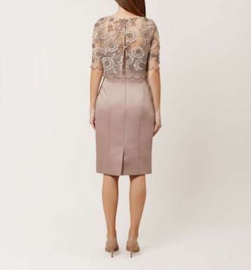 Hobbs Anna Floral Lace Shift Dress Blush Pink