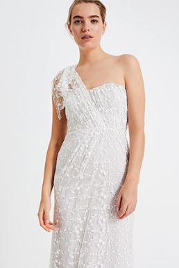 Phase Eight Anabel Floral Lace One Shoulder Maxi Wedding Dress Ivory