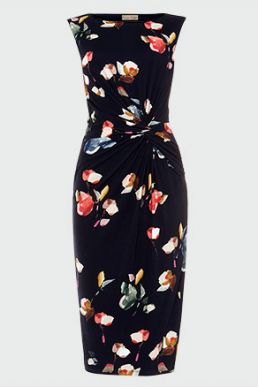 Phase Eight Berdina Floral Jersey Dress Black Multi