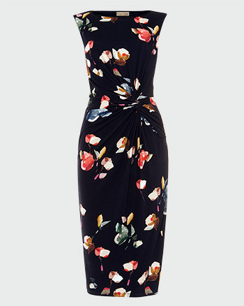 Phase Eight Berdina Floral Jersey Dress Black Multi myonewedding