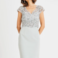 phase eight green ellise lace bodice dress
