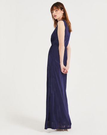 Phase Eight Lisabet Maxi Bridesmaid Dress, Navy Blue - Image 2