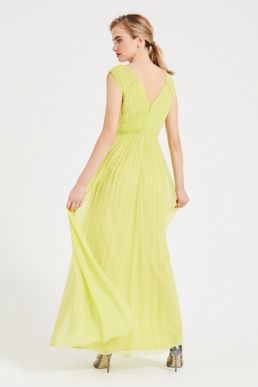 Phase Eight Marion Crinkle Maxi Dress Yellow