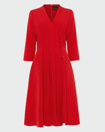 Phase Eight Tania Coat Sleeve Dress, Red - myonewedding.co.uk