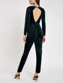 river island velvet jumpsuit