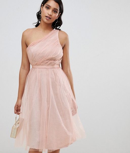 One Shoulder Tulle Dress