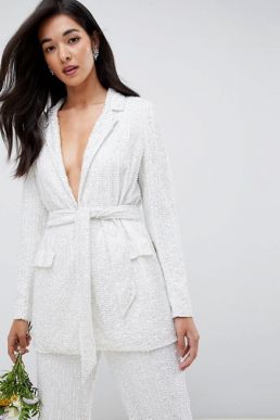 ASOS EDITION embellished blazer White