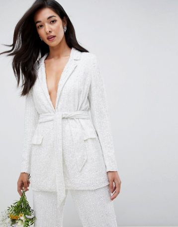 ASOS EDITION embellished blazer White