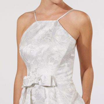 Debenhams Honor Jacquard Bridal Prom Bridesmaid Dress, Cream - Image 2