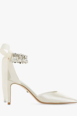 Dune Church Bridal Collection Stiletto Heel Court Shoes Ivory Satin