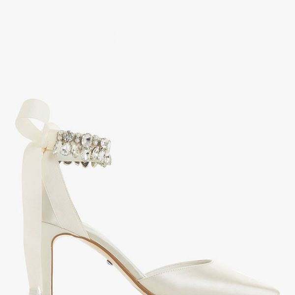 ivory satin heels