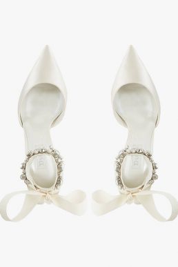 Dune Church Bridal Collection Stiletto Heel Court Shoes Ivory Satin