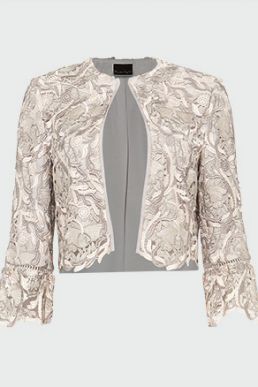 Phase Eight Ellise Lace Jacket Ivory Latte