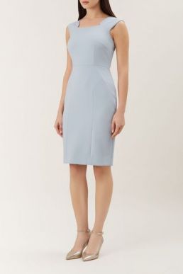 Hobbs Harper Shift Dress Pale Blue