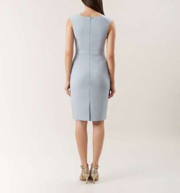 Hobbs Harper Shift Dress, Pale Blue - Image 3