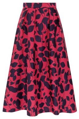 Hobbs Hermione Print Skirt Navy Pink