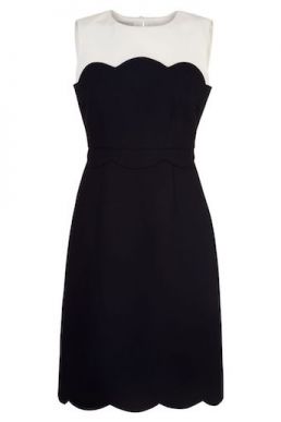 Hobbs Taylor Colour Block Shift Dress Navy White