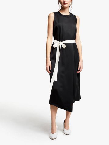 Marella Dante Sleeveless Shift Dress, Black/White - Image 2