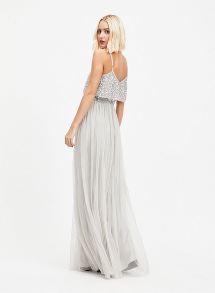 maya silver sequin dress