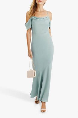 Oasis Amy Slinky Cowl Neck Maxi Mint Green
