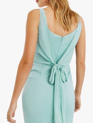 Oasis Emily Bow Back Bridesmaid Maxi Dress Pale Green