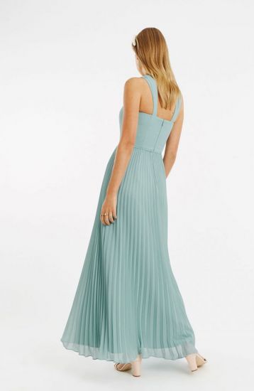 Oasis Twist Slinky Maxi Bridesmaid Dress, Mint - Image 2