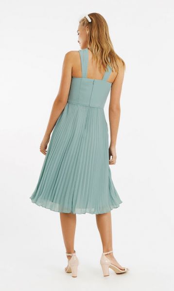 Oasis Twist Slinky Short Bridesmaid Dress Mint Green
