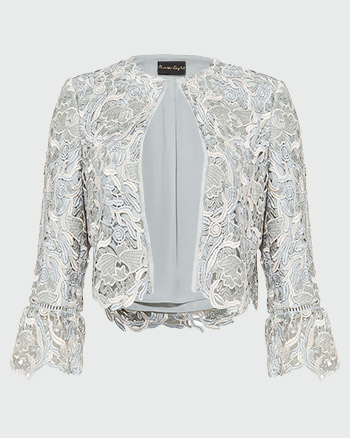 Phase Eight Ellise Lace Jacket, Duck Egg Blue - myonewedding.co.uk