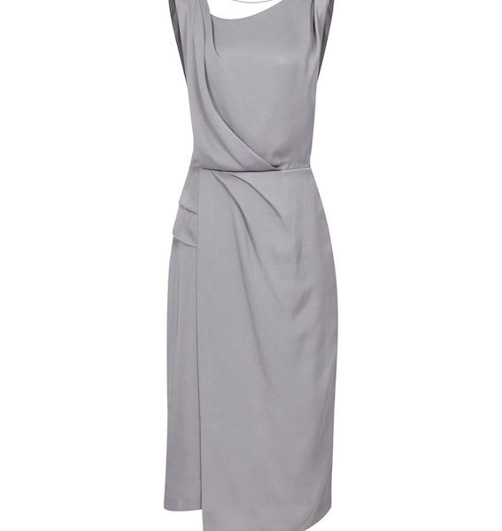 coast grey claude print soft midi dress
