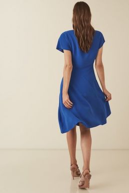 Reiss Victoria capped sleeve midi dress Blue