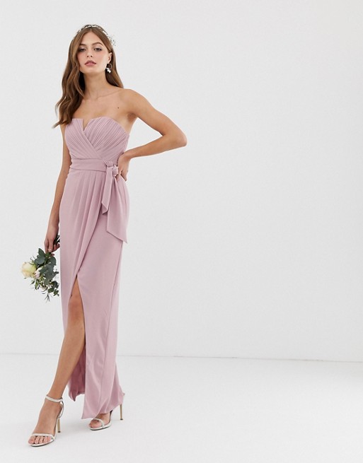 TFNC bridesmaid bandeau wrap maxi ...