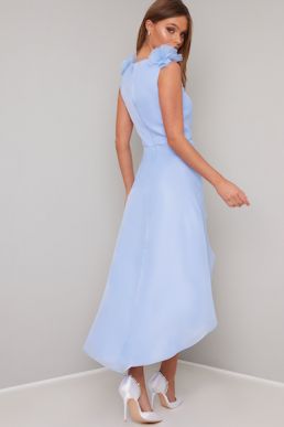 powder blue wedding guest dress