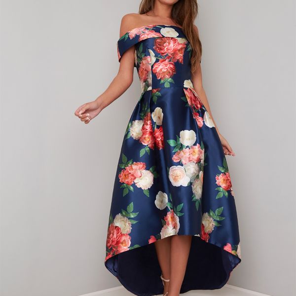 bardot high low dress