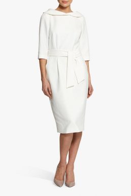 Helen McAlinden Elsa Sleeve Shift Dress White