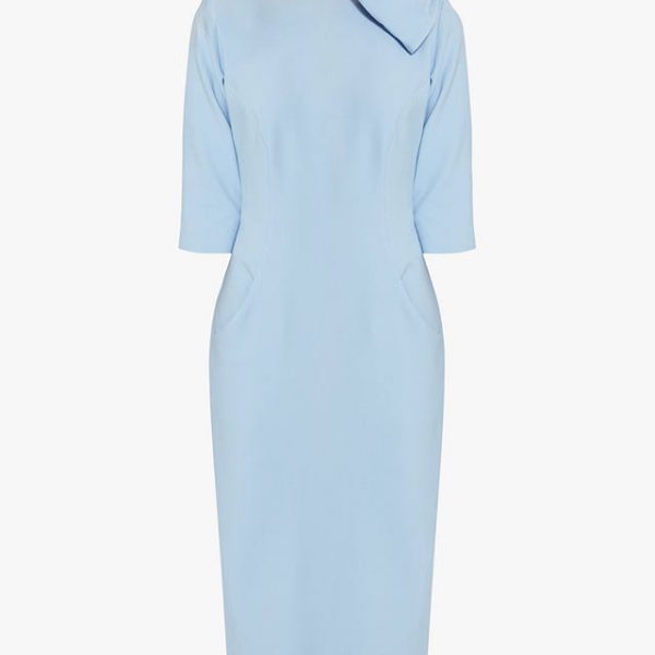 light blue pencil dress