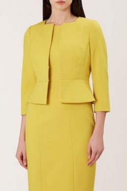 Hobbs Harper Square Jacket Yellow