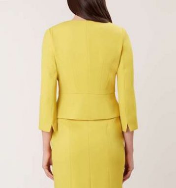 Hobbs Harper Square Jacket Yellow