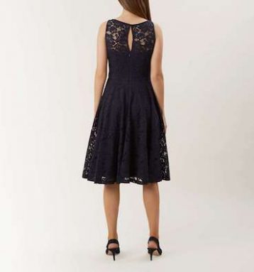 Hobbs Ashling Lace Dress Navy Blue