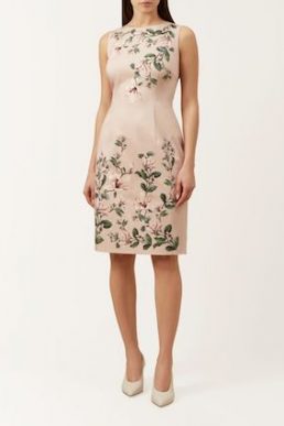 Hobbs Fiona Floral Print Shift Dress Pink Multi