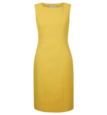 yellow shift dress