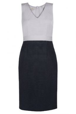 Hobbs Laurie Shift Colour Block Dress Navy Lavender