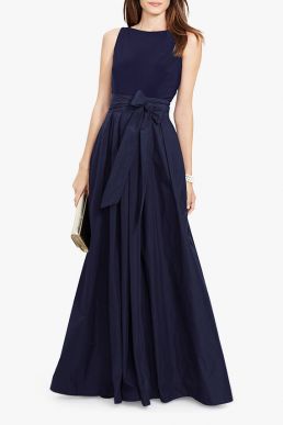 Lauren Ralph Lauren Agni Maxi Evening Dress Navy