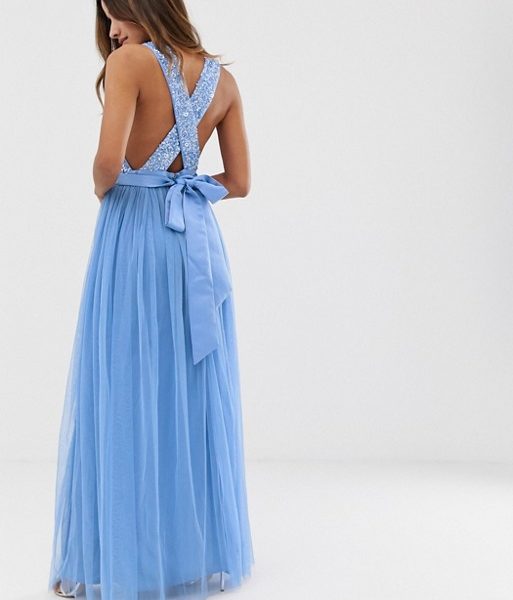 powder blue maxi dress uk