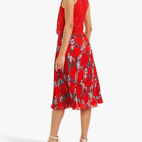 oasis lace top bloom skater dress