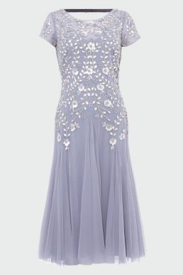Phase Eight Celia Sequin Tulle Dress Lavender Lilac