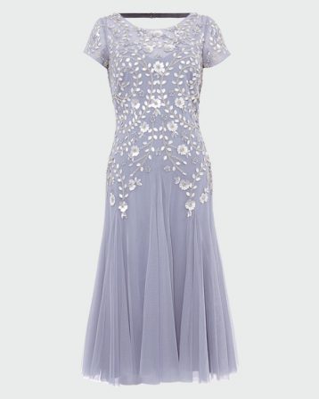 Phase Eight Celia Sequin Tulle Dress Lavender Lilac