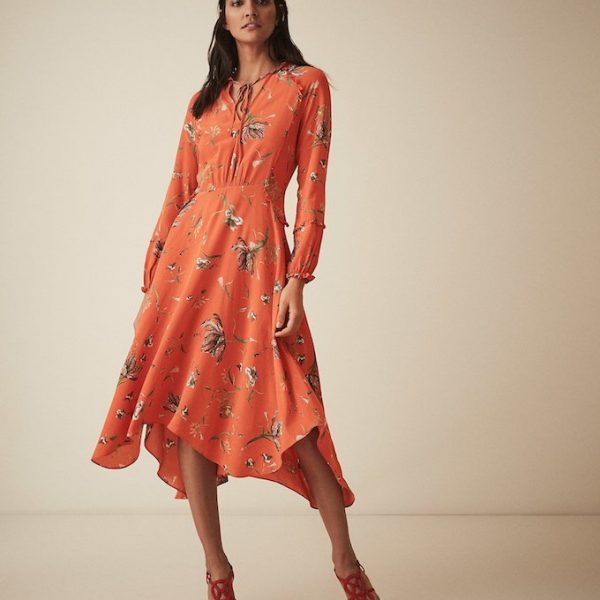 coral midi dresses uk