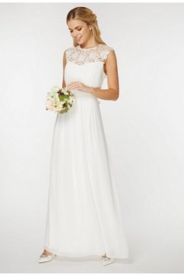 Showcase Bridal Lace "Kathryn" Maxi Dress Ivory