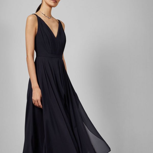 ted baker navy blue dress