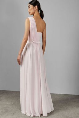 Ted Baker FINELLA One shoulder maxi bridesmaid dress Blush Pink